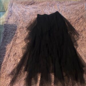 Three Bird Nest Black Tulle Skirt